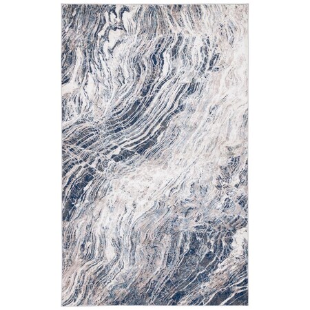 Safavieh 8 x 10 ft. Vogue Blue & Ivory Power Loomed Rectangle Area Rug VGE162M-8